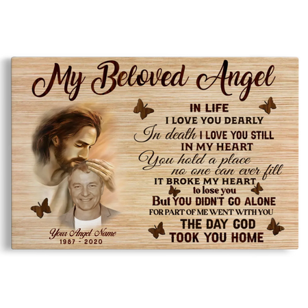 Personalized Photo Memorial Gifts My Beloved Angel Dem Canvas