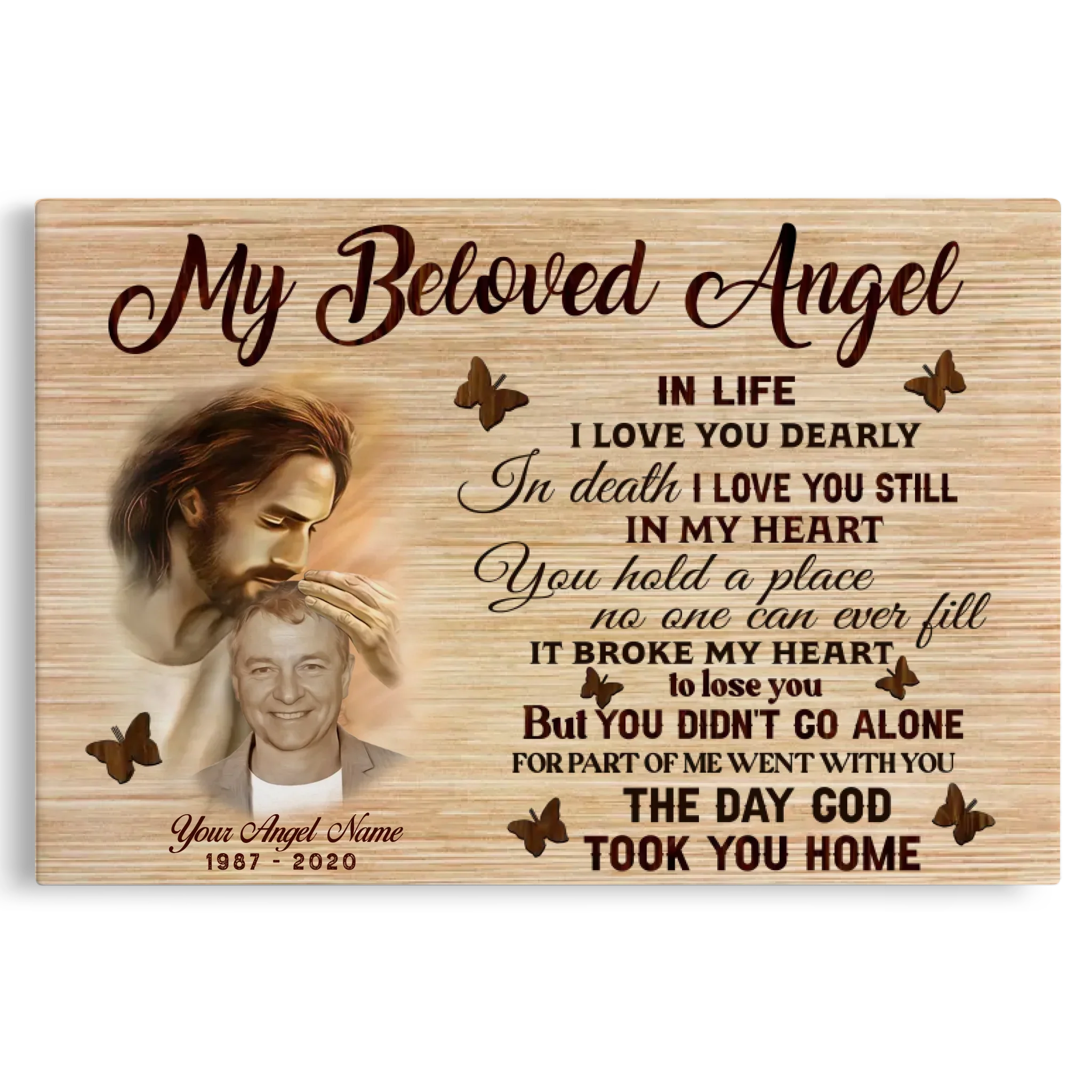 Personalized Photo Memorial Gifts My Beloved Angel Dem Canvas