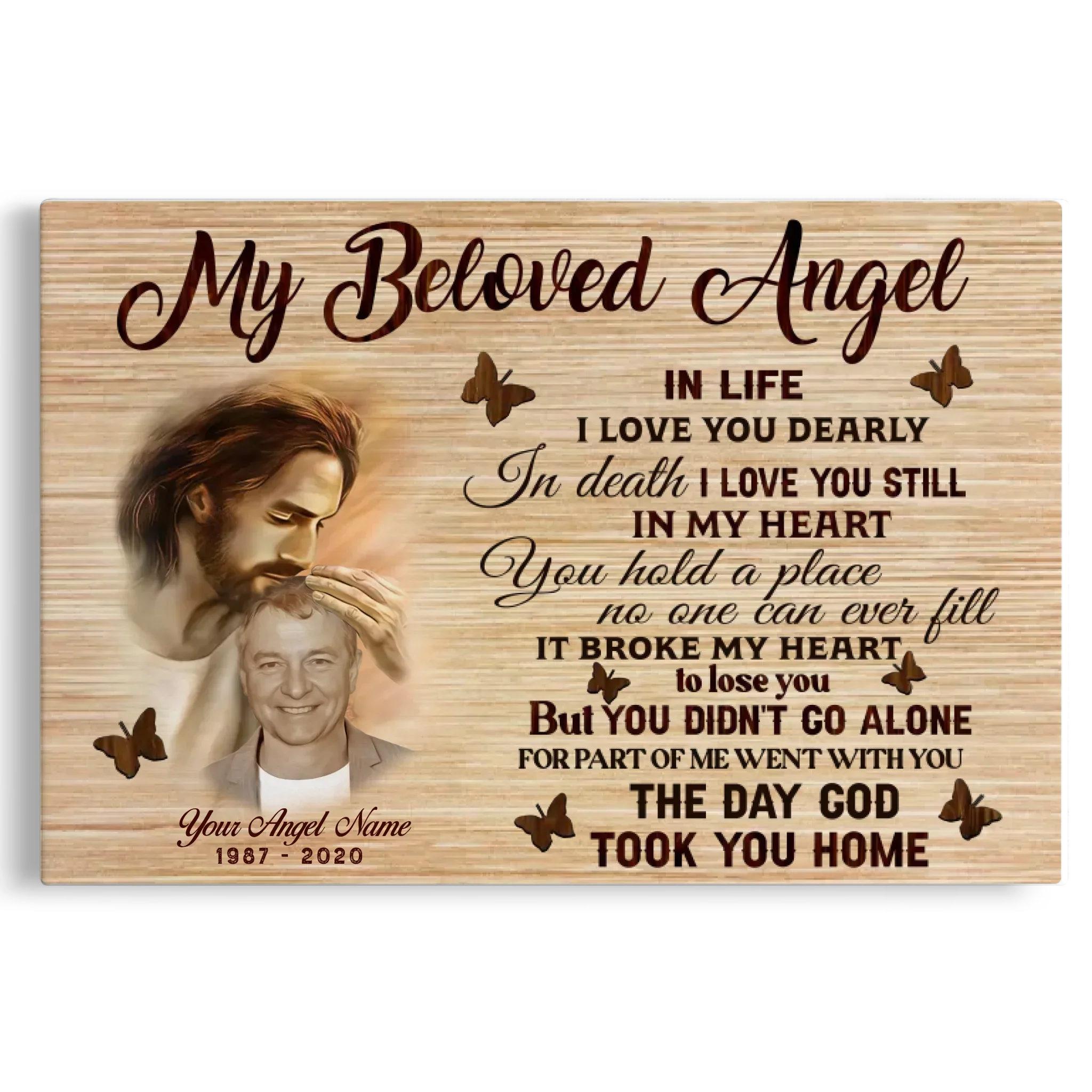 Personalized Photo Memorial Gifts My Beloved Angel Dem Canvas