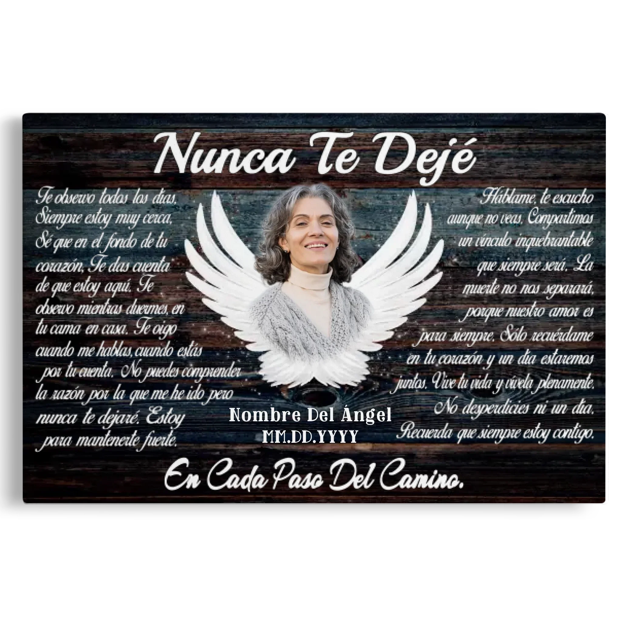 Lienzo Personalizado, Foto Personalizada, Regalos Conmemorativos, Nunca Te Dejé Dem Canvas