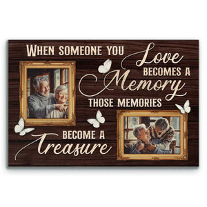 Personalized Canvas Prints, Upload Photo And Name, Memorial Gifts For Loss Of Parents, Memorial Gift, When Someone You Love Dem Canvas