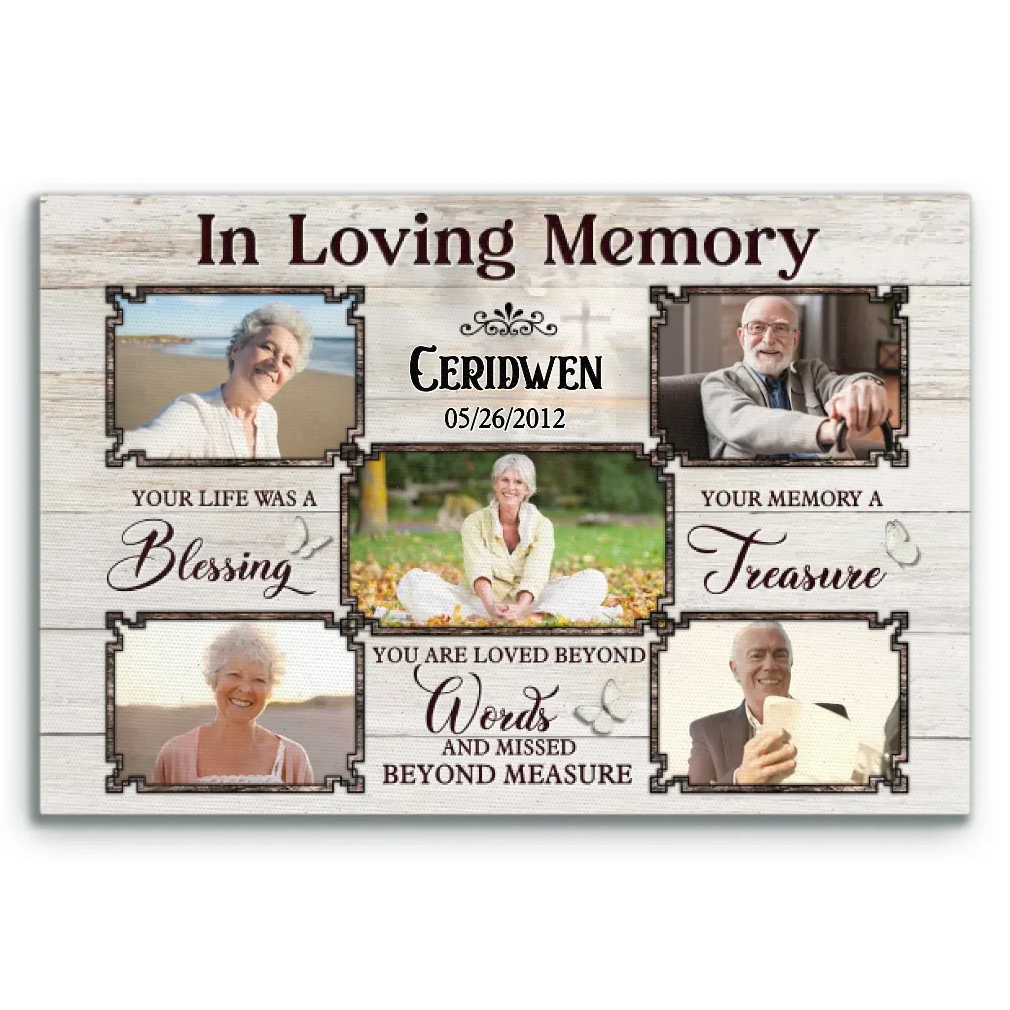 Personalized Canvas Prints, Memorial Photo Gift Ideas, Sympathy Gift, In Loving Memory Gifts Dem Canvas