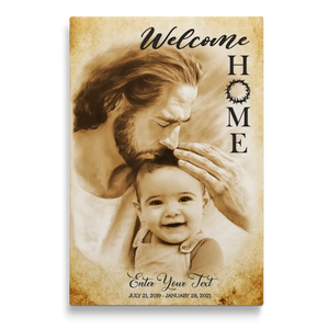 Personalized Canvas Prints, Custom Photo, Memorial Gift, Baby Boy Loss Gift, Baby Loss Gift, Welcome Home, Safe In The Arms Of Jesus Dem Canvas