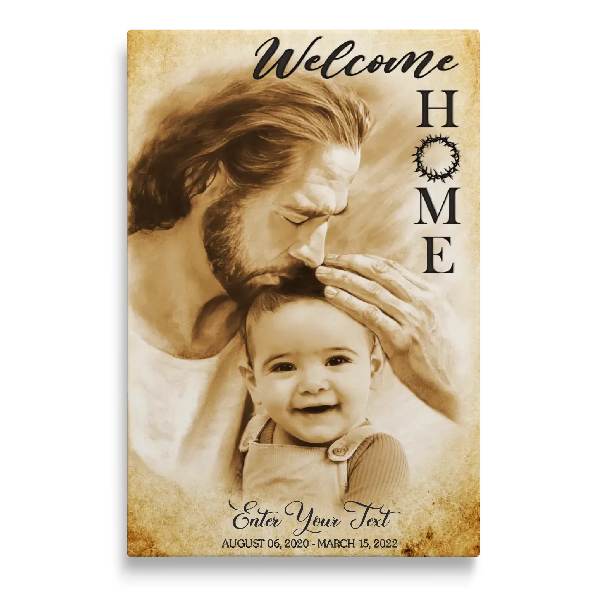 Personalized Canvas Prints, Custom Photo, Memorial Gift, Baby Boy Loss Gift, Baby Loss Gift, Welcome Home, Safe In The Arms Of Jesus Dem Canvas
