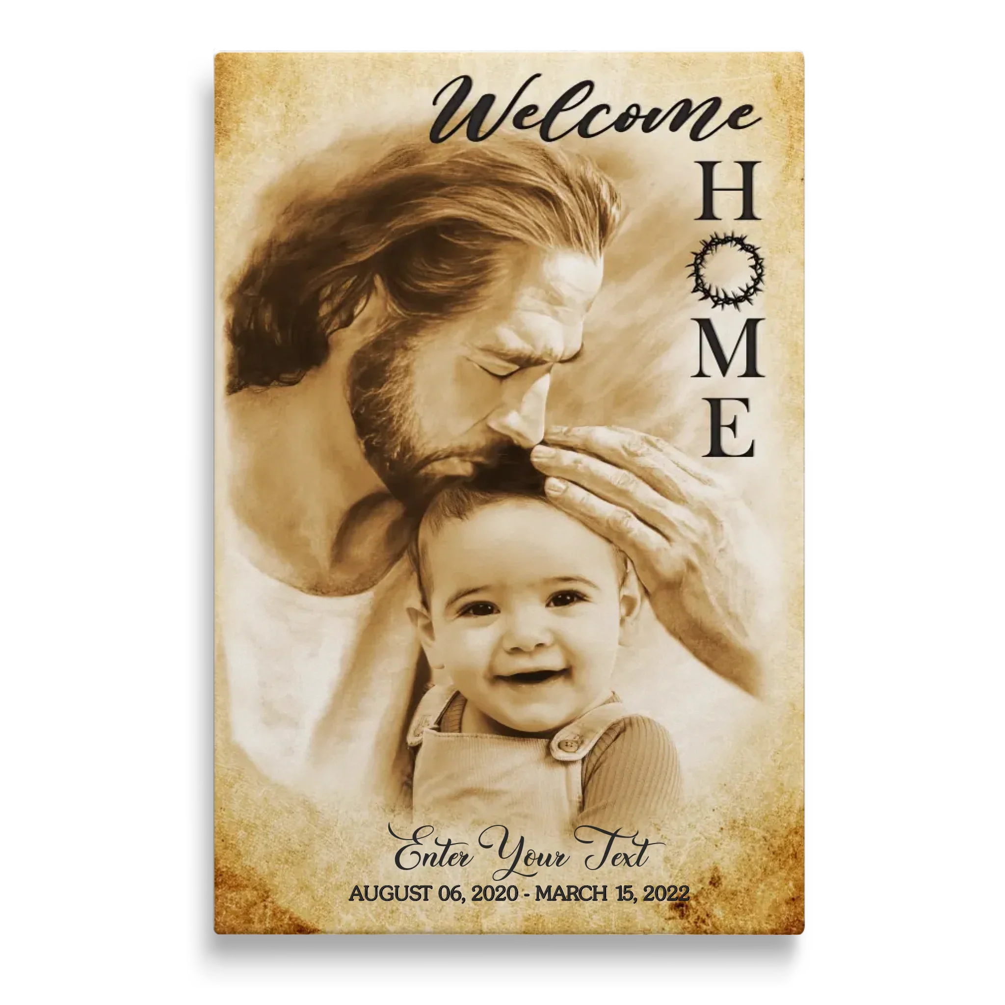 Personalized Canvas Prints, Custom Photo, Memorial Gift, Baby Boy Loss Gift, Baby Loss Gift, Welcome Home, Safe In The Arms Of Jesus Dem Canvas