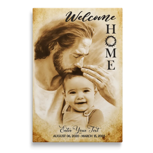 Personalized Canvas Prints, Custom Photo, Memorial Gift, Baby Boy Loss Gift, Baby Loss Gift, Welcome Home, Safe In The Arms Of Jesus Dem Canvas