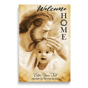 Personalized Canvas Prints, Custom Photo Memorial Gift, Baby Girl Loss Gift, Baby Loss Gift, Welcome Home, Safe In The Arms Of Jesus Dem Canvas