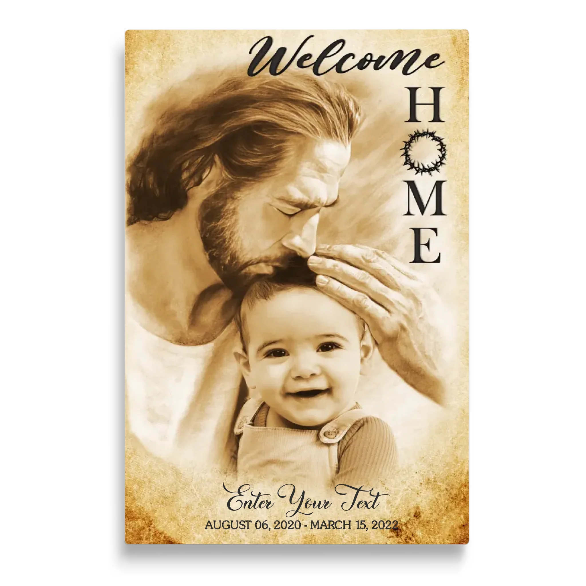 Personalized Canvas Prints, Custom Photo, Memorial Gift, Baby Boy Loss Gift, Baby Loss Gift, Welcome Home, Safe In The Arms Of Jesus Dem Canvas