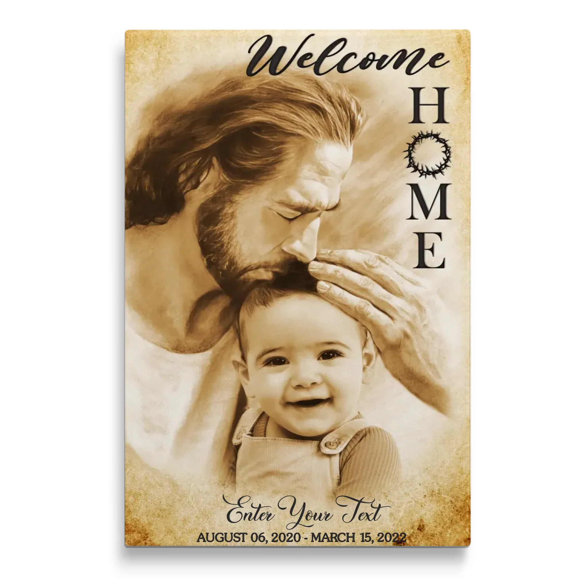 Personalized Canvas Prints, Custom Photo, Memorial Gift, Baby Boy Loss Gift, Baby Loss Gift, Welcome Home, Safe In The Arms Of Jesus Dem Canvas