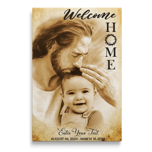 Personalized Canvas Prints, Custom Photo, Memorial Gift, Baby Boy Loss Gift, Baby Loss Gift, Welcome Home, Safe In The Arms Of Jesus Dem Canvas
