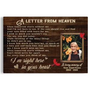 Personalized Canvas Prints, Custom Photo And Name, Memorial Gift, Sympathy Gifts, Remembrance Gifts, Remembrance Gifts Dem Canvas
