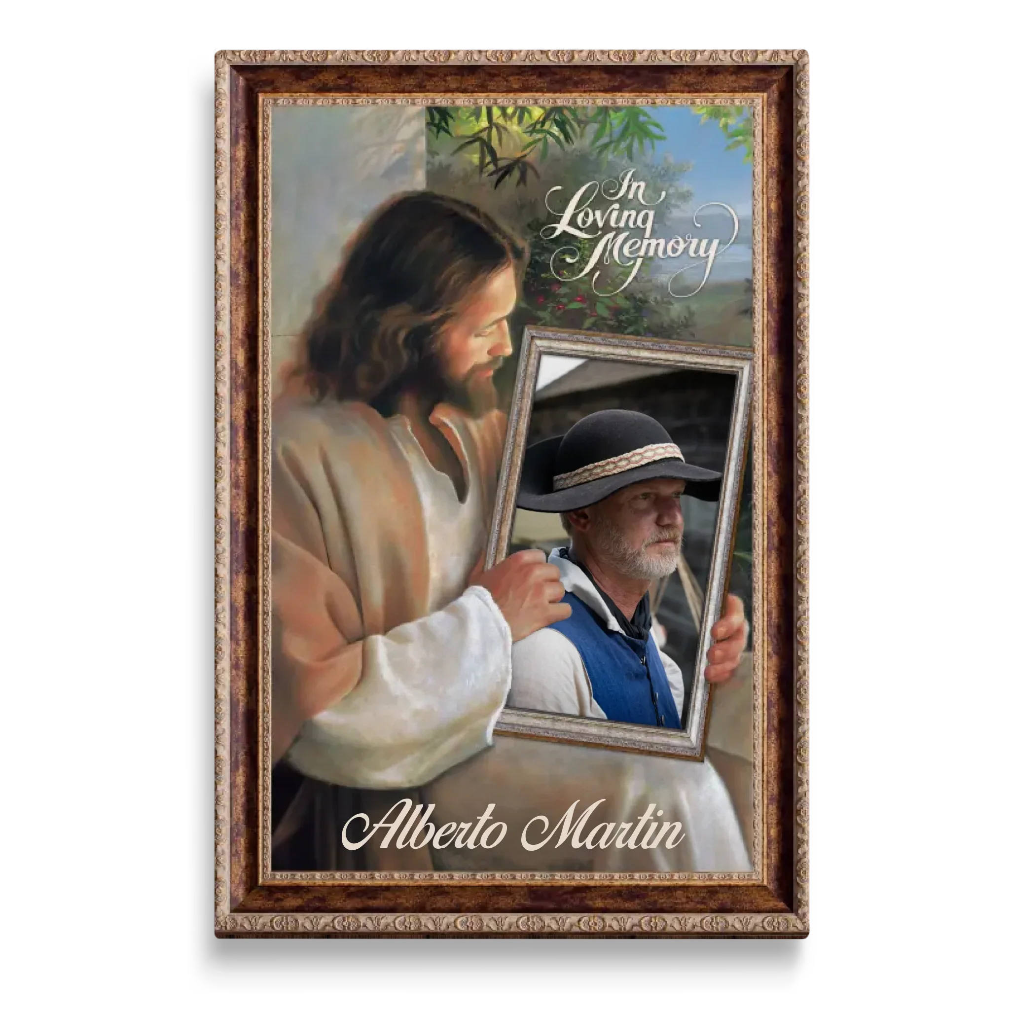 Personalized Canvas Prints Custom Name And Photo, Sympathy Gift, Jesus Memorial Gift, Remembrance Gift, Bereavement Gift, In Loving Memory Dem Canvas