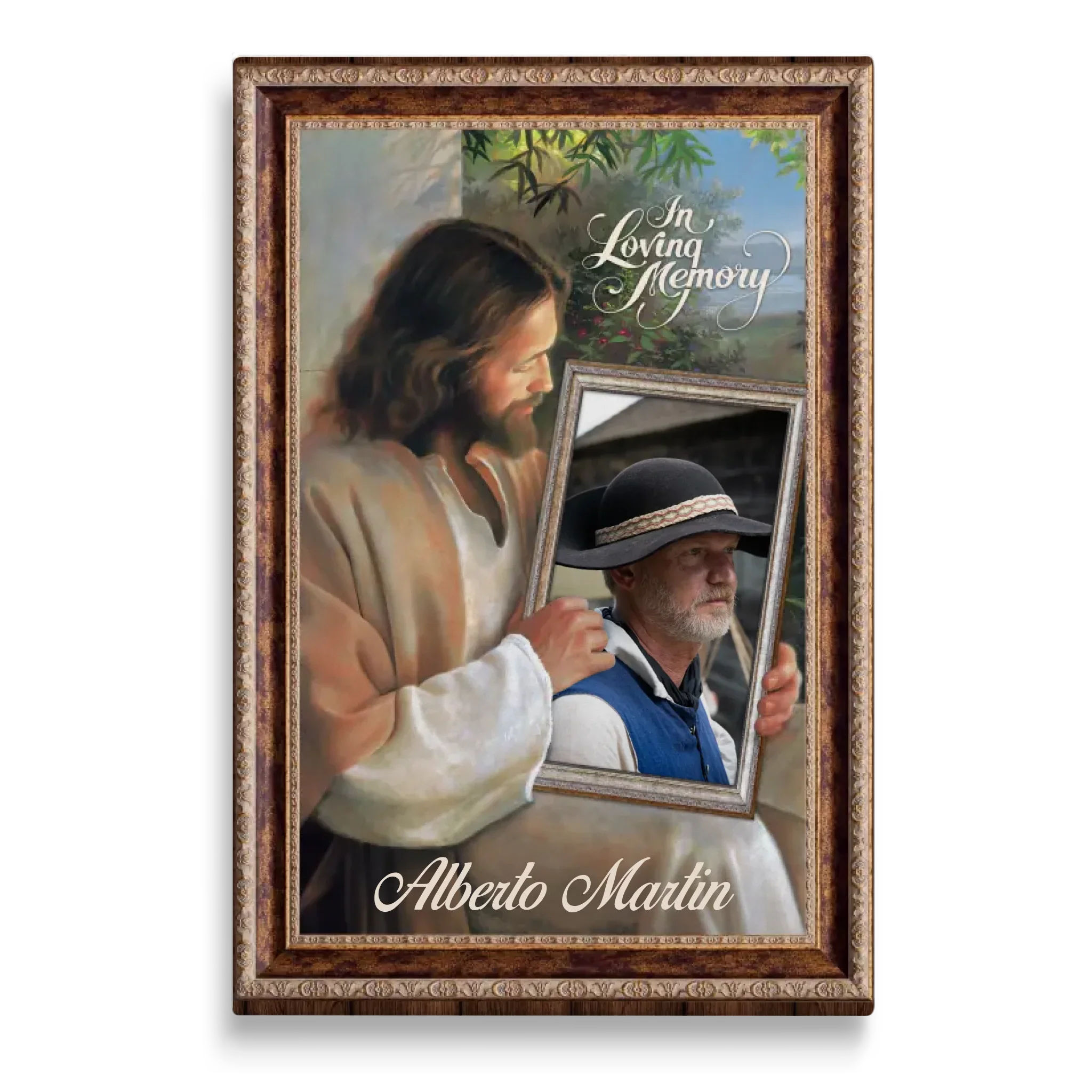 Personalized Canvas Prints Custom Name And Photo, Sympathy Gift, Jesus Memorial Gift, Remembrance Gift, Bereavement Gift, In Loving Memory Dem Canvas