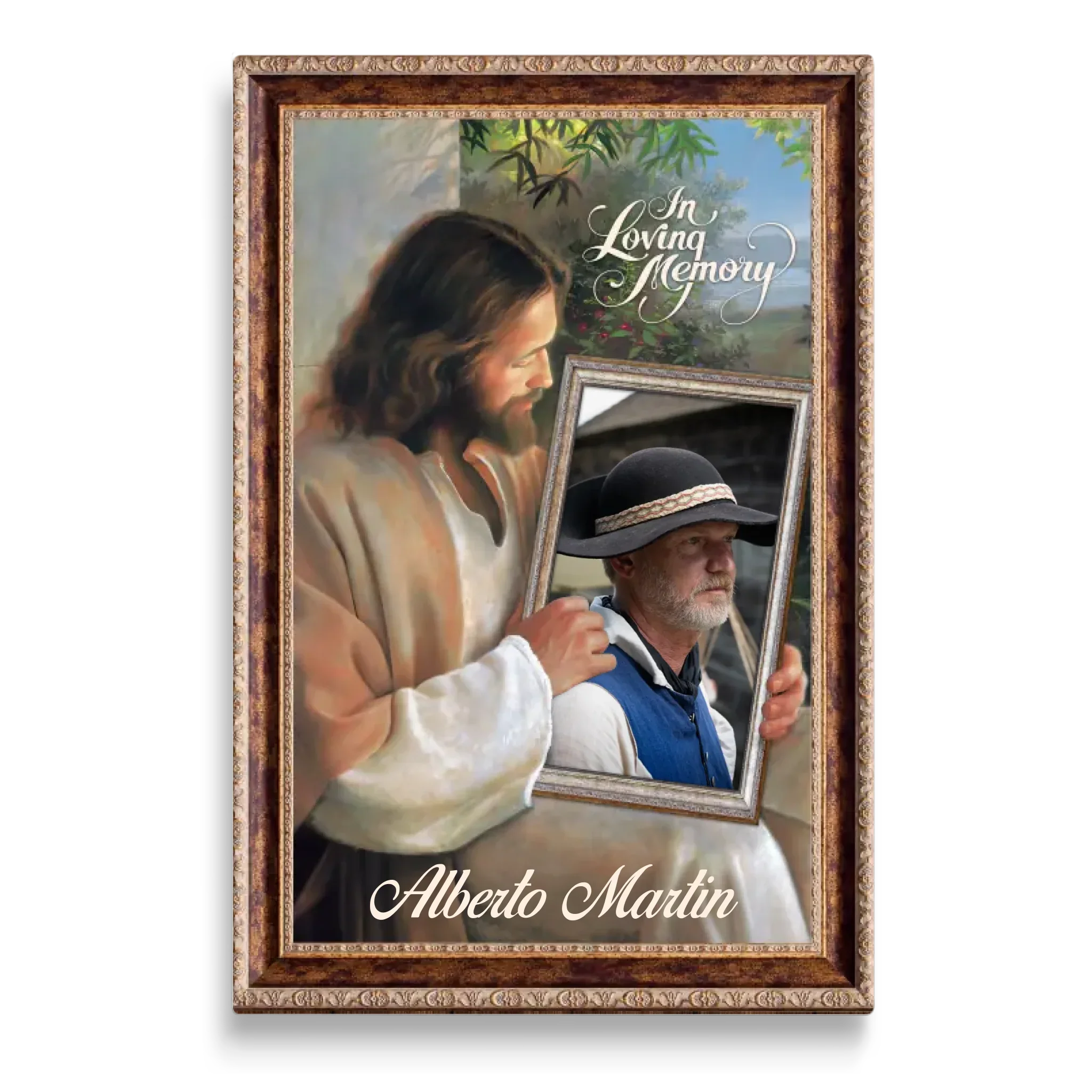 Personalized Canvas Prints Custom Name And Photo, Sympathy Gift, Jesus Memorial Gift, Remembrance Gift, Bereavement Gift, In Loving Memory Dem Canvas