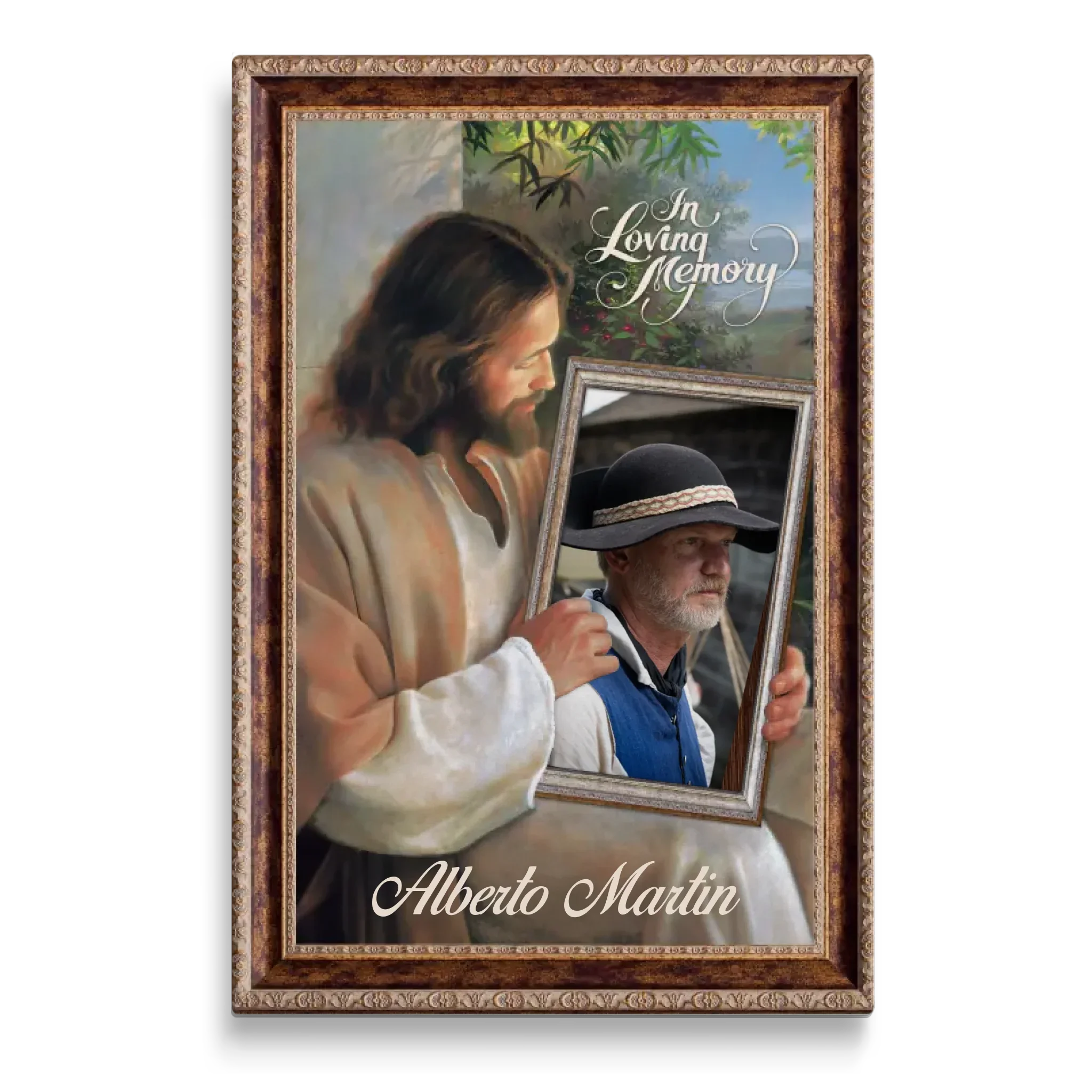 Personalized Canvas Prints Custom Name And Photo, Sympathy Gift, Jesus Memorial Gift, Remembrance Gift, Bereavement Gift, In Loving Memory Dem Canvas