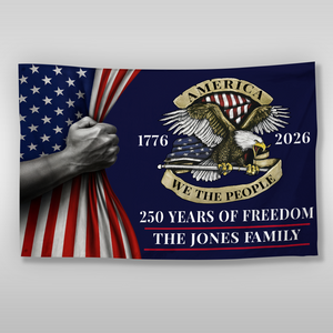 Patriotic USA 250th Anniversary 250 Years of Freedom House Flag CH07 896644