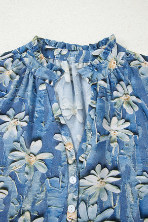 Sarajana Half Placket Collared Blouse