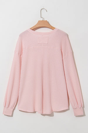 Talinia Shoulder Loose Blouse Long Sleeve Top