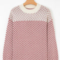 Kinley Pattern Lantern Sleeve Sweater