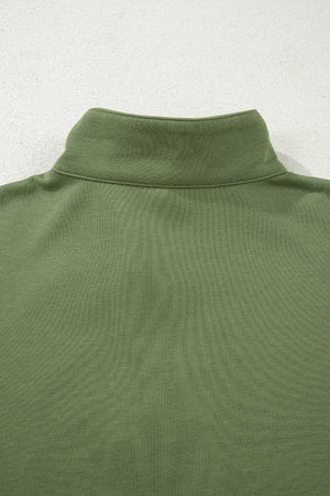 Felitina Patchwork Zip Collar Pullover