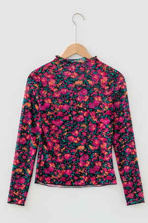 Leona Sleeve Mock top Long Sleeve Top