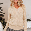 Abigail Lace Patchwork Sleeve Sweater