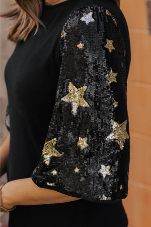Lara Splicing Half Sleeve Top