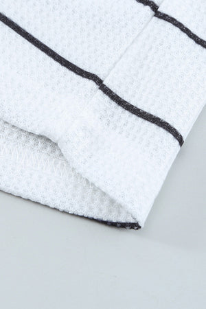 Simone Henley Waffle Knit Top