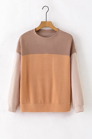 Adaline Ribbed Loose top Long Sleeve Top