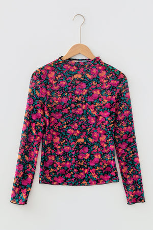 Leona Sleeve Mock top Long Sleeve Top