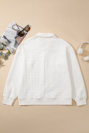 Raina Textured Collared Pullover