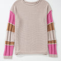 Ava Colorblock Exposed Seam Sweater