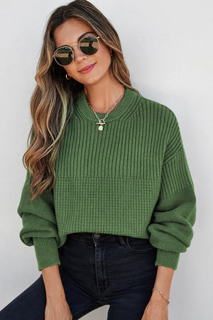 Julietta Mixed Textured Knitted Sweater