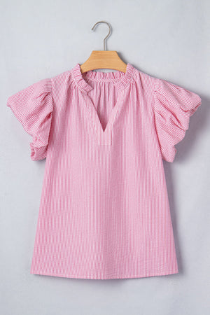 Maelynn Short Bubble Sleeve Blouse