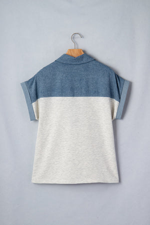 Ivey Collar Short Sleeve Top