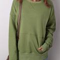 Ainsley Crisscross Stitching Loose Sweatshirt