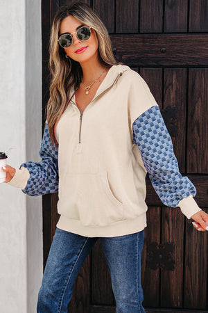 Adalynn Kangaroo Half Zipper Hoodie