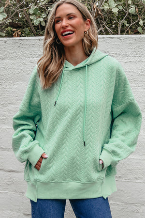 Promise Textured Baggy Solid Hoodie