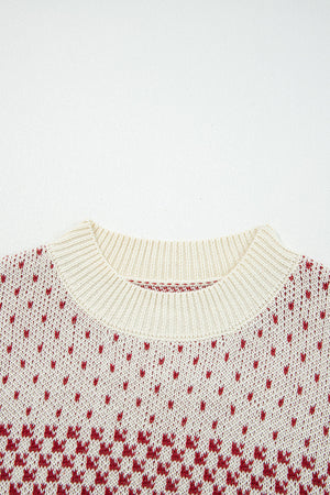 Kinley Pattern Lantern Sleeve Sweater