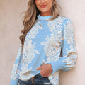Lilith Puff Sleeve Flower Blouse
