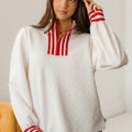 Danna Zipped Collar Pullover Top