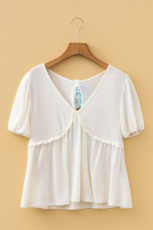 Lilliana Bubble Sleeve Peplum Top