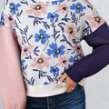 Lumivita Colorblock Sleeve Patchwork Sweater