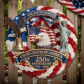 Custom Wood Sign - Personalized America 250th Anniversary Gifts For Mom, Dad, Brother, Sister, Kids - Proud American Family