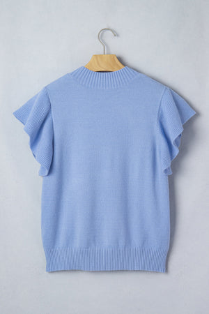 Hadassah Ruffle Short Sleeve Sweater