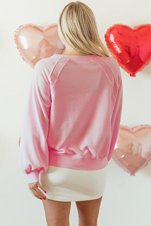 Emery Embroidered Raglan Sleeve Sweatshirt