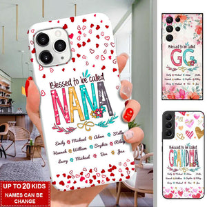 Blessed to be called Nana Mommy, Nana, Grandma, Auntie Personalized Phone Case 24hl100 SC7153