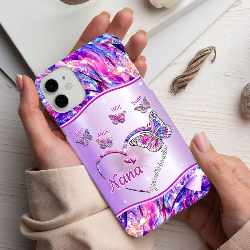 Butterflies Blessed to be called Nana Mimi Gigi Grandma Personalized Phone case SC1762