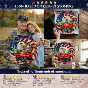 Custom Wood Sign - Personalized America 250th Anniversary Gifts For Mom, Dad, Brother, Sister, Kid