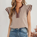 Karter Ruffled Short Sleeve Blouse